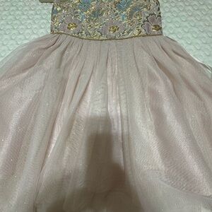 Elegant Pink Floral Kids Dress